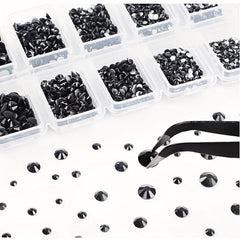 3200pcs Glass Rhinestones Nail Art Crystal Non Hotfix Flatback Rhinestone