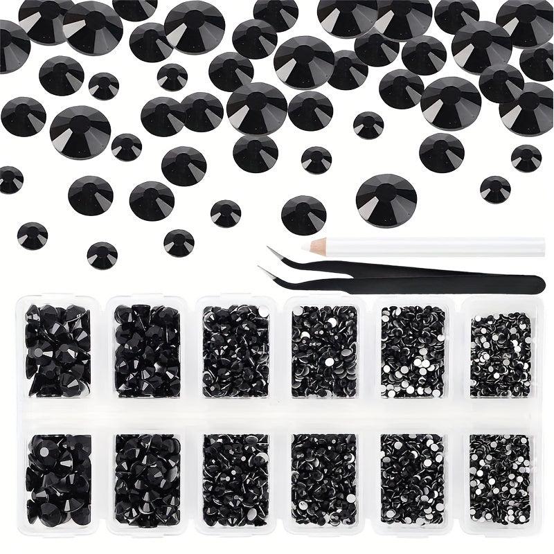 3200pcs Glass Rhinestones Nail Art Crystal Non Hotfix Flatback Rhinestone
