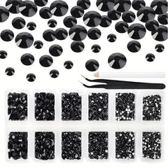 3200pcs Glass Rhinestones Nail Art Crystal Non Hotfix Flatback Rhinestone