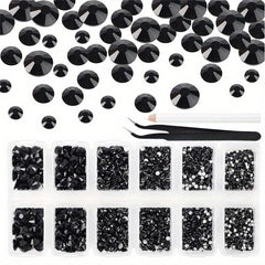 3200pcs Glass Rhinestones Nail Art Crystal Non Hotfix Flatback Rhinestone