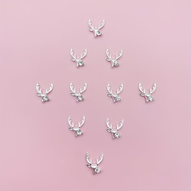 Christmas Elk Nail Art Charms Reindeer Nail Gem Accessories