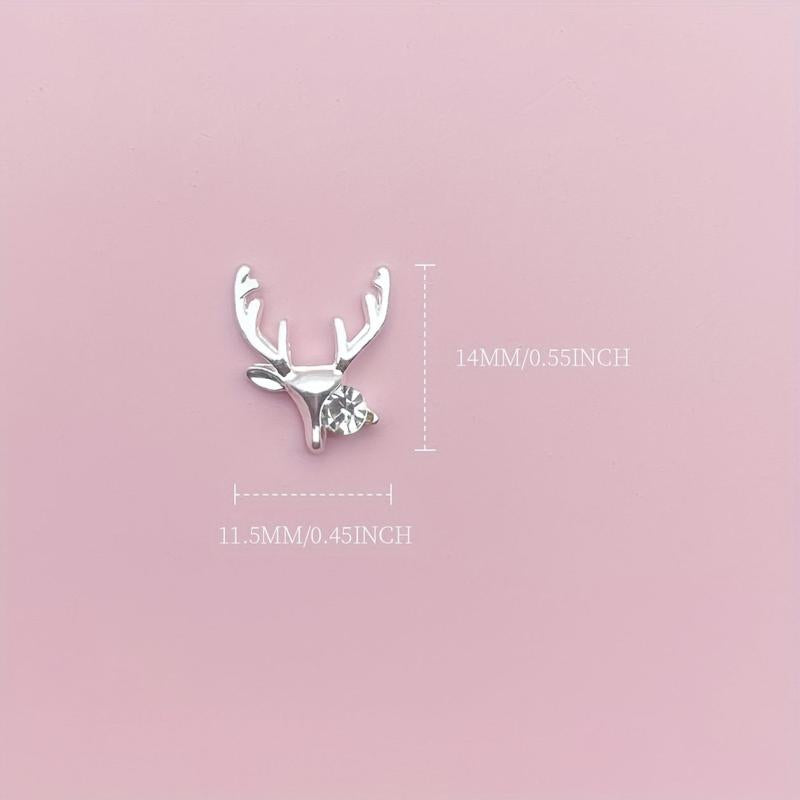 Christmas Elk Nail Art Charms Reindeer Nail Gem Accessories