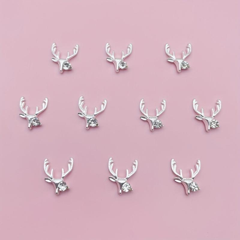 Christmas Elk Nail Art Charms Reindeer Nail Gem Accessories