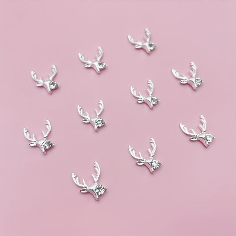 Christmas Elk Nail Art Charms Reindeer Nail Gem Accessories