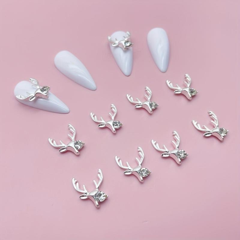 Christmas Elk Nail Art Charms Reindeer Nail Gem Accessories
