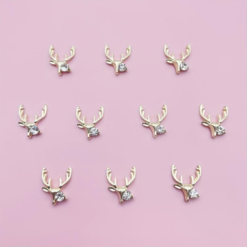Christmas Elk Nail Art Charms Reindeer Nail Gem Accessories