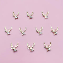 Christmas Elk Nail Art Charms Reindeer Nail Gem Accessories