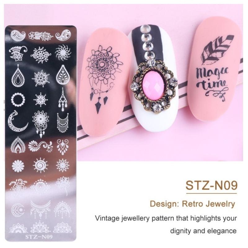 Nail Art Stamping Plates Stainless Steel Image Plates