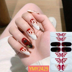 Halloween Ghost Pumpkin Nail Art Stickers Full Nail Polish Strips
