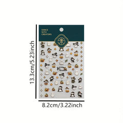 5D Halloween Nail Art Stickers Pumpkin Ghost Nail Art Decals