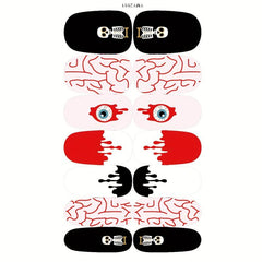 Halloween Nail Art Stickers Self Adhesive Full Wraps for DIY or Salon