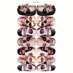 Halloween Nail Art Stickers Self Adhesive Full Wraps for DIY or Salon