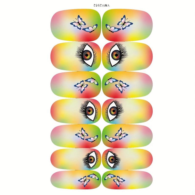 Halloween Nail Art Stickers Self Adhesive Full Wraps for DIY or Salon