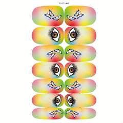 Halloween Nail Art Stickers Self Adhesive Full Wraps for DIY or Salon