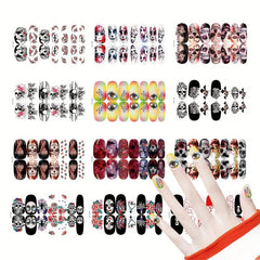 Halloween Nail Art Stickers Self Adhesive Full Wraps for DIY or Salon