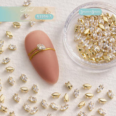 20 Pcs Bottle Pink Mini Diamond Nail Charms Decoration Rhinestones Gems