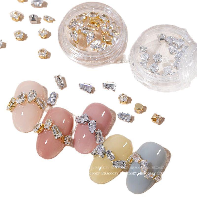 20 Pcs Bottle Pink Mini Diamond Nail Charms Decoration Rhinestones Gems
