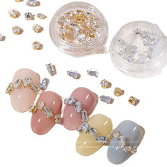20 Pcs Bottle Pink Mini Diamond Nail Charms Decoration Rhinestones Gems