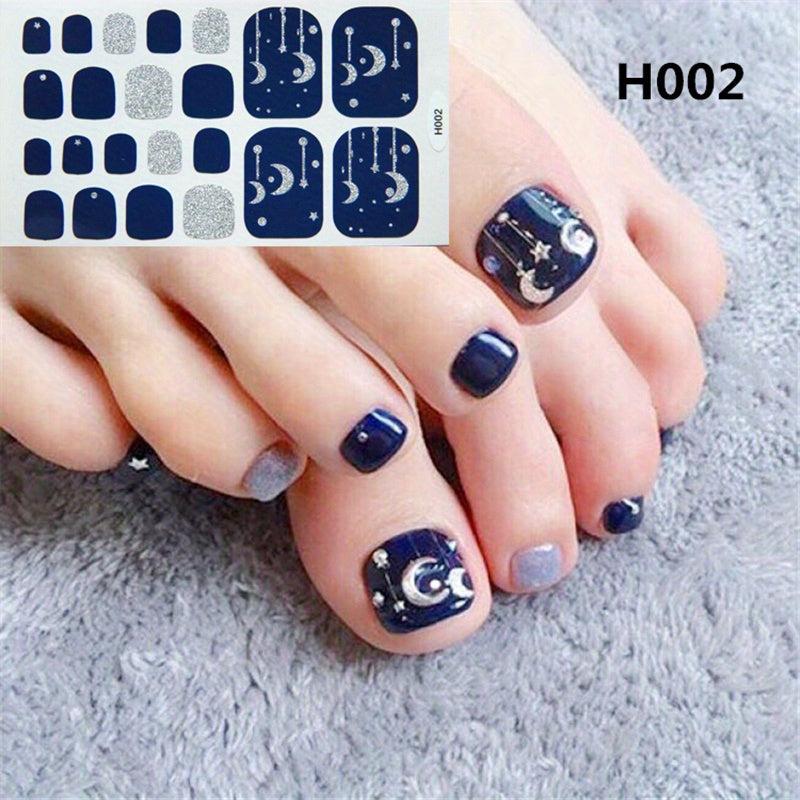 Full Cover Toenail Stickers Nail Decoration Self Adhesive Nail Art Sticker