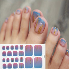 Full Cover Toenail Stickers Nail Decoration Self Adhesive Nail Art Sticker