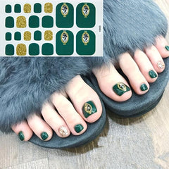 Full Cover Toenail Stickers Nail Decoration Self Adhesive Nail Art Sticker