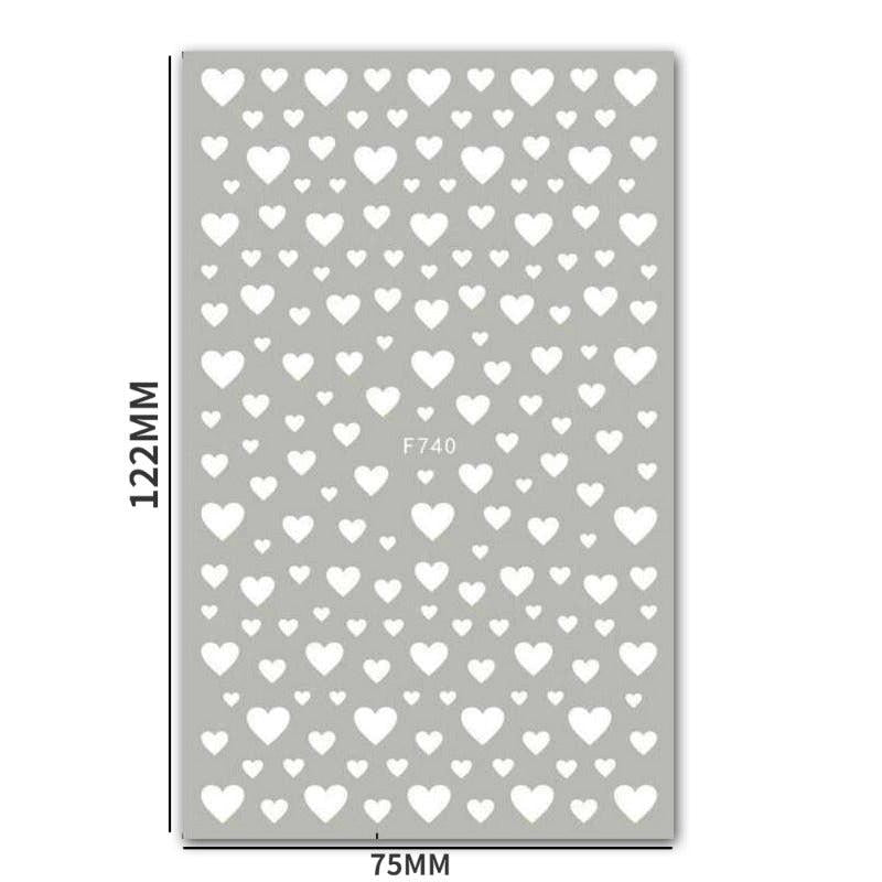 Heart Star Flower Nail Art Stickers Self Adhesive Decals