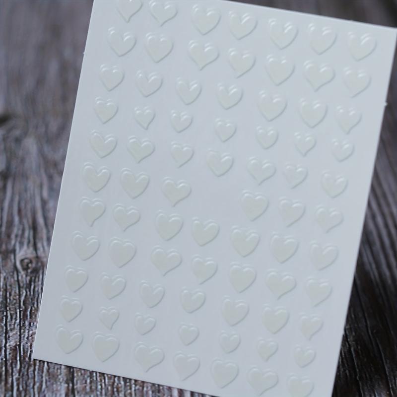 Heart Nail Art Stickers Decals 3D Self Adhesive Luminous Nails