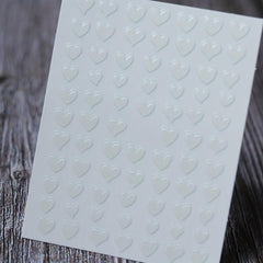 Heart Nail Art Stickers Decals 3D Self Adhesive Luminous Nails