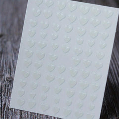 Heart Nail Art Stickers Decals 3D Self Adhesive Luminous Nails