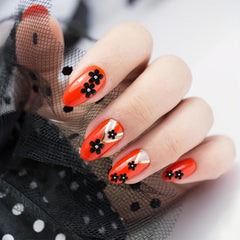 3D Flower Nail Charms with Pearl Beads Rhinestone Nail Art Kit