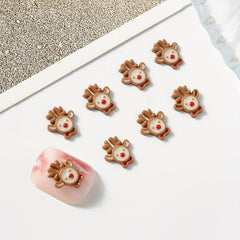 20pcs Christmas Cartoon Nail Art Charms Santa Claus Elk Snowflake Gift