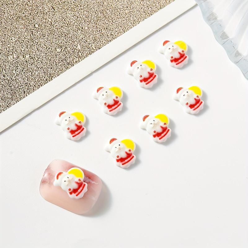 20pcs Christmas Cartoon Nail Art Charms Santa Claus Elk Snowflake Gift