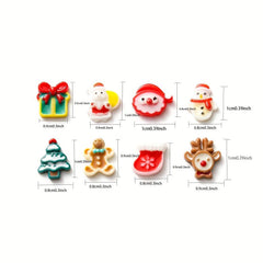 20pcs Christmas Cartoon Nail Art Charms Santa Claus Elk Snowflake Gift