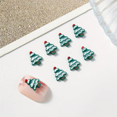 20pcs Christmas Cartoon Nail Art Charms Santa Claus Elk Snowflake Gift
