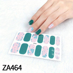 Waterproof Pink Glitter Nail Stickers Self Adhesive Manicure Kits