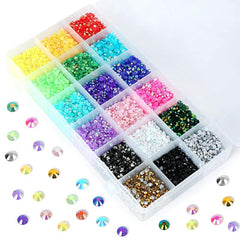 Flat Back Rhinestones Kit Nail Crafts DIY Decoration 3mm 4mm 5mm