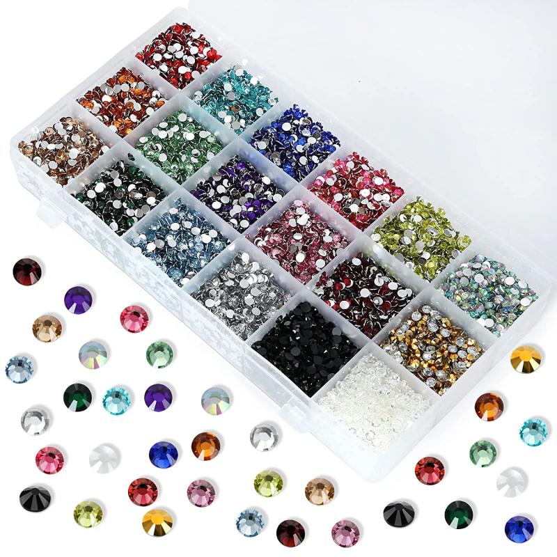 Flat Back Rhinestones Kit Nail Crafts DIY Decoration 3mm 4mm 5mm