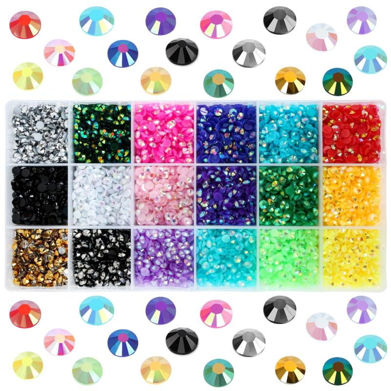 Flat Back Rhinestones Kit Nail Crafts DIY Decoration 3mm 4mm 5mm