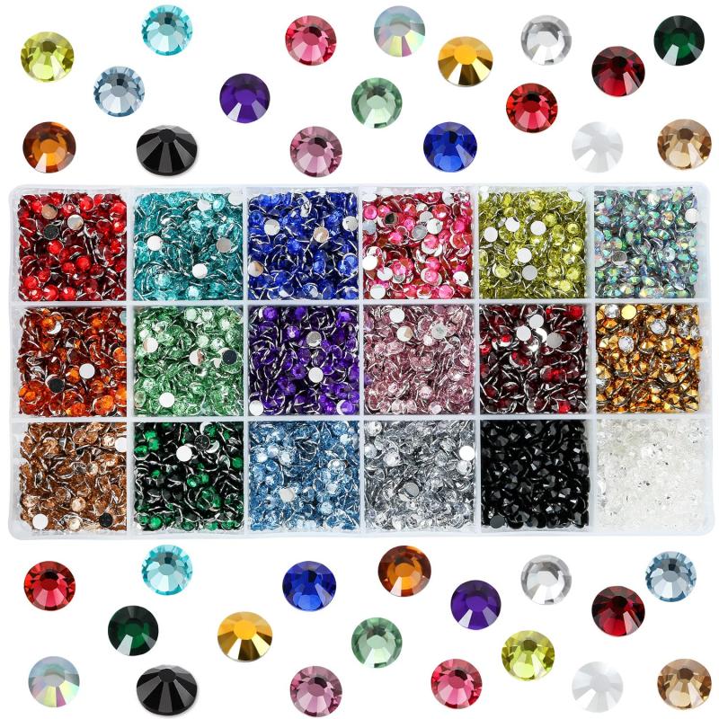 Flat Back Rhinestones Kit Nail Crafts DIY Decoration 3mm 4mm 5mm