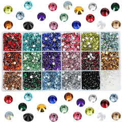 Flat Back Rhinestones Kit Nail Crafts DIY Decoration 3mm 4mm 5mm
