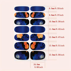 Halloween Nail Polish Stickers - Pumpkin Bat Spider Ghost Nail Decals