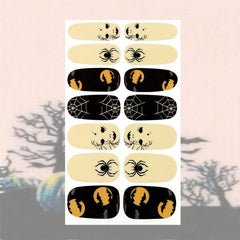 Halloween Nail Polish Stickers - Pumpkin Bat Spider Ghost Nail Decals