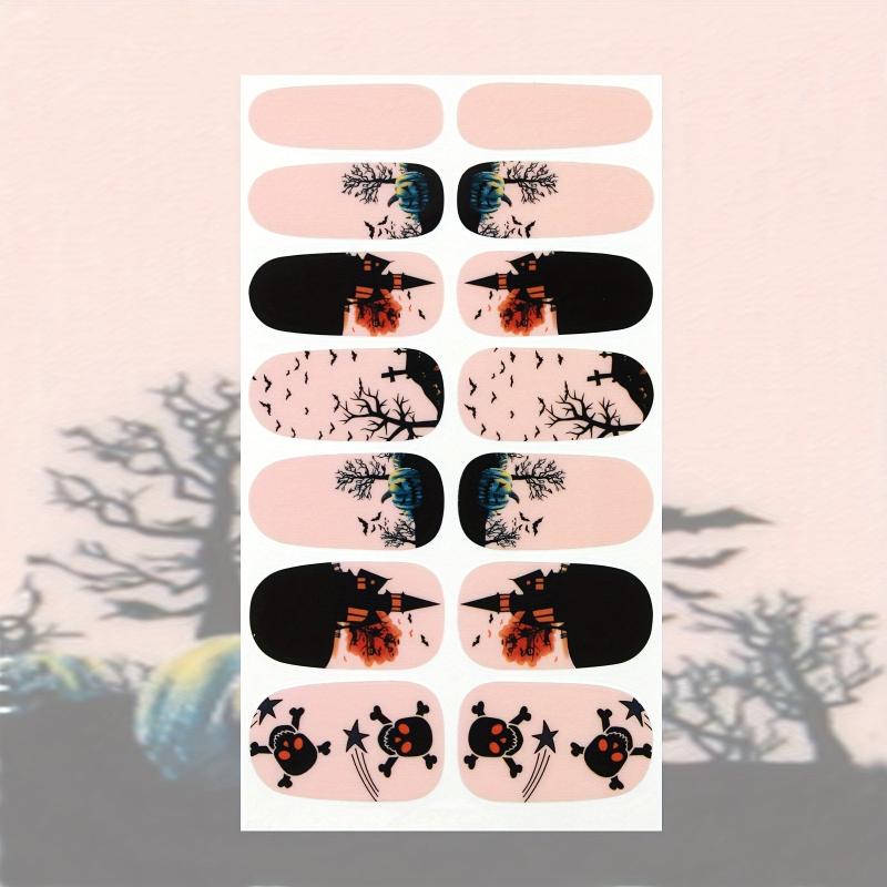 Halloween Nail Polish Stickers - Pumpkin Bat Spider Ghost Nail Decals