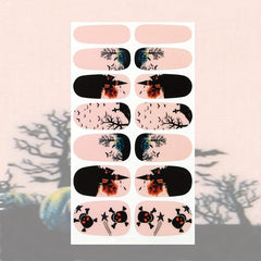 Halloween Nail Polish Stickers - Pumpkin Bat Spider Ghost Nail Decals