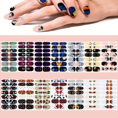 Halloween Nail Polish Stickers - Pumpkin Bat Spider Ghost Nail Decals