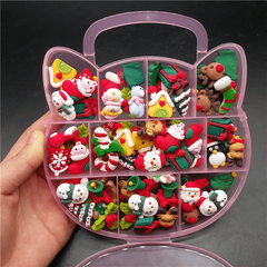 Nail Decor Cat Box Mix Christmas Element Charms Accessories