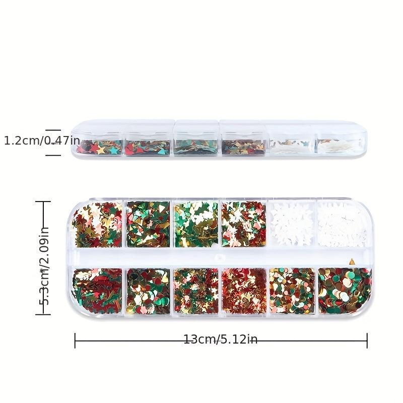 Christmas Snowflake Nail Glitter Sequins - Holographic Nails Decorations