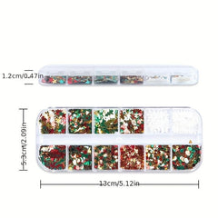 Christmas Snowflake Nail Glitter Sequins - Holographic Nails Decorations