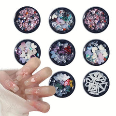 Nail Art Charms Pearls Heart Bow Bear Accessories