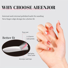 Short Square Nail Tips 480PCS Full Matte Soft Gel Full Cover False Nails